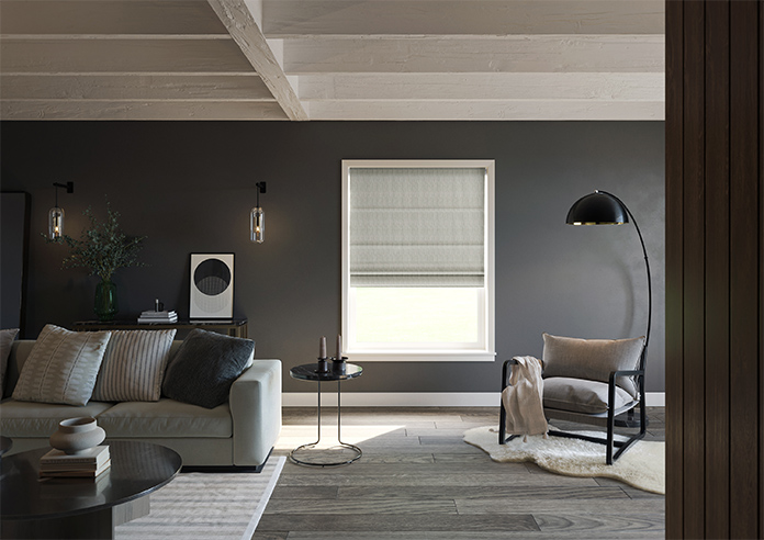 Braemar, Echoed Blue - Motorised Roman Blind - Image 8